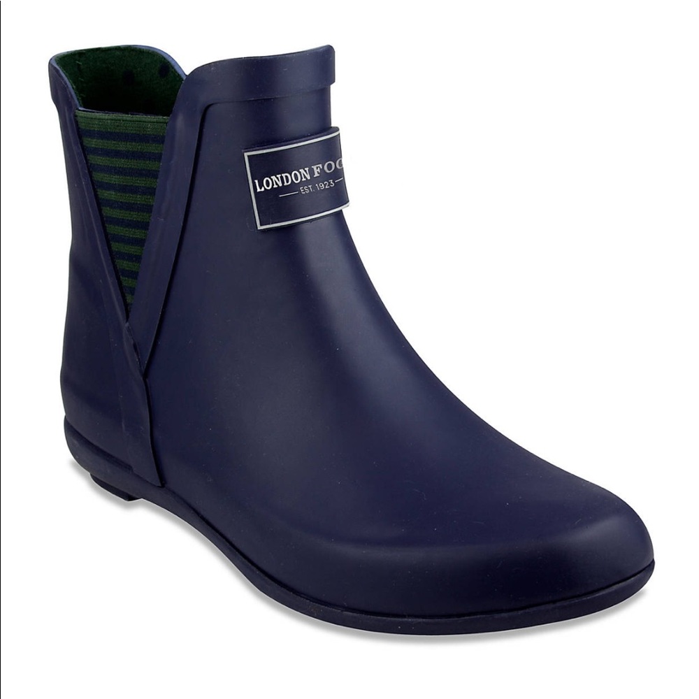 London Fog Piccadilly Navy Rainboots - 9M